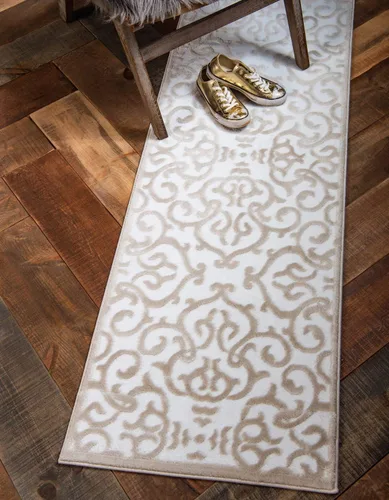 Miniatura 12 de Alfombra de Área de la Colección Rushmore de Unique Loom - Johnson (Corredor de 2' x 7' 3", Blanco Nieve/Beige)