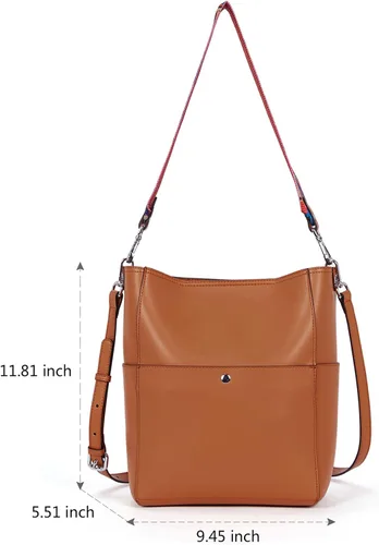 Miniatura 3 de BROMEN - Bolsa de mano de cuero para mujer bolso de hombro bolso bandolera