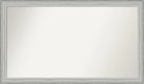 Miniatura 108 de Amanti Art Espejo de baño plateado para sobre fregadero, 25 x 25 pulgadas, espejo de tocador cuadrado estrecho de níquel cepillado, marco de madera