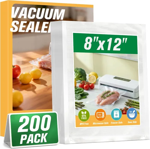 Miniatura 11 de FUNFERY Bolsas selladoras al vacío para alimentos, galones precortados de 11 x 16 pulgadas, cuarto de galón de 8 x 12 pulgadas, pinta de 6 x 10
