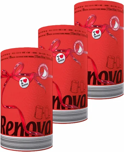 Miniatura 9 de Renova - Juego de rollos de toallas de papel, 2 rollos, 2 capas, 120 hojas altamente absorbentes, eleva tu imagen con estilo profesional y Azul