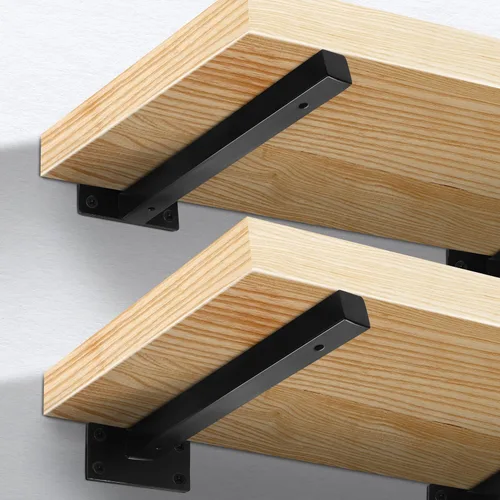 Miniatura 11 de Soportes de estante flotantes de 8 pulgadas, resistentes, soportes de estantería cuadrados, soportes flotantes de metal, soportes de montaje