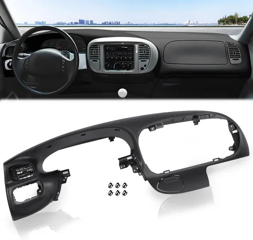 Miniatura 9 de CHEDA Bisel de tablero negro compatible con Ford F150 1997-2003/compatible con Ford Expedition 1997-2003