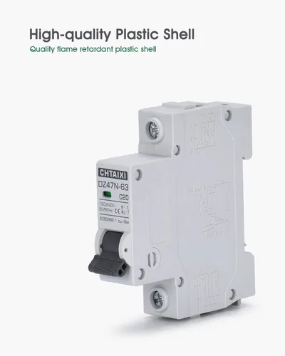 Miniatura 5 de Interruptor de Circuito en Miniatura AC, Interruptor de Circuito de 32 Amp 120V/240V de 1 Polo para Montaje en Riel DIN, Desconexión Solar AC