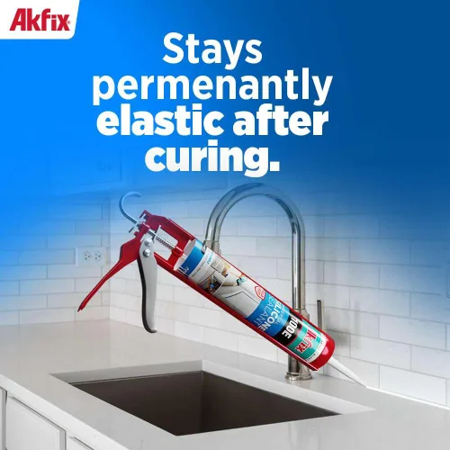 Miniatura 7 de Akfix 100E RTV - Calafateo de silicona gris (12 x 10.1 onzas líquidas), sellador de silicona 100% impermeable para cocina y baño, ducha, bañera