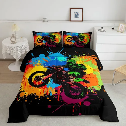Miniatura 17 de Juego de ropa de cama de juegos de pelota, juego de edredón de baloncesto y fútbol, hexagonal, geométrico, deportivo, de plumón, béisbol, tenis