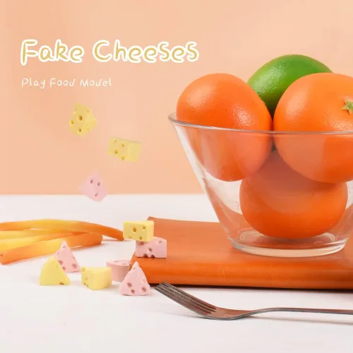 Miniatura 4 de Quesos falsos Simulación Alimentos Artificiales Jugar Alimentos Modelo Cocina Decoración 40 pcs