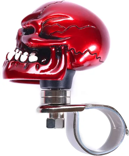 Miniatura 2 de Pomo Giratorio de Volante con Calavera, Perilla Giratoria para Conducir Suicide, Mango de Potencia, Ajuste Universal para la Mayoría de Vehículos