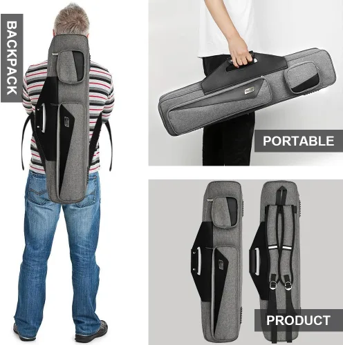 Miniatura 6 de Pool Cue Case 4x4 with Backpack Straps Carrying Case for 4 Pool Cues 4X4 Oxford Azul