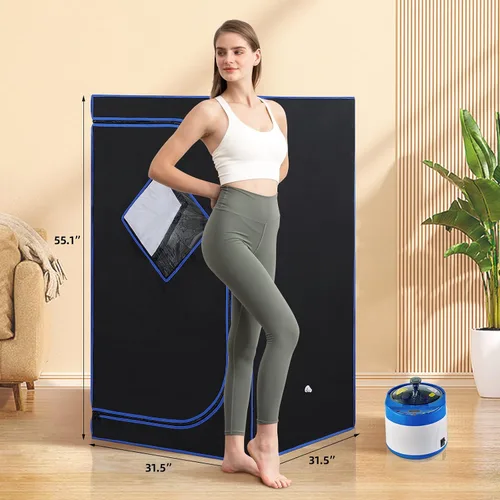 Miniatura 2 de ZONEMEL Kit completo portátil de sauna de vapor, spa personal de cuerpo completo para el hogar para desintoxicación, relajación, vaporizador de 4