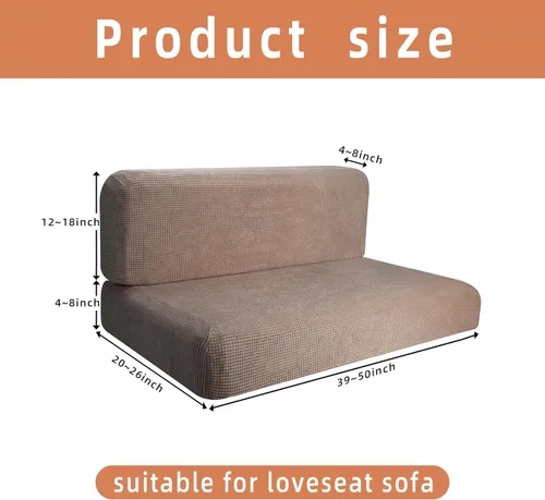 Miniatura 2 de RunNico Fundas de Cojines para Comedor de RV - Fundas Elásticas para Cojines de Camper - Protector de Muebles de Sofá Loveseat Extensible para RV