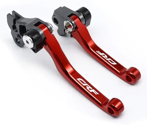 Miniatura 6 de Palancas de embrague y freno pivotantes para Dirt Bike CRF125F CRF 125 F 125FB 2020 2021 2022 2023 2024 2025 CNC plegables en rojo