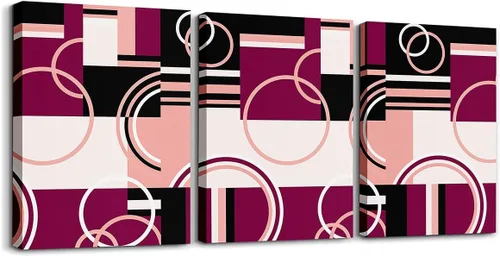 Miniatura 16 de Erosebridal Bohemian Wall Decor 12"x16" 3 Piece Country Southwestern Canvas Wall Art Boho Aztec Arrows Diamond Poster Print Black Gray Geometric