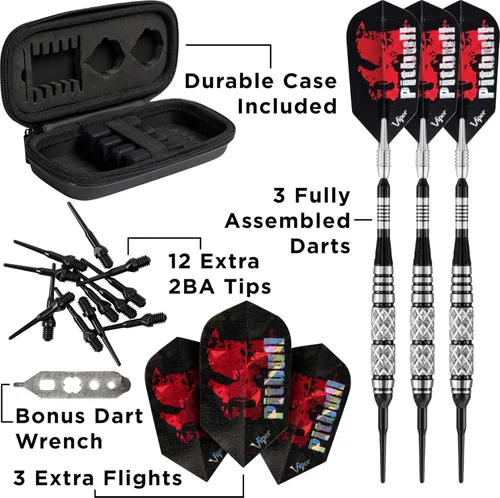 Miniatura 5 de Viper Pitbull 90% Tungsteno Dardos de Punta Suave, 18 Gramos