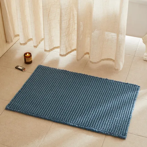 Miniatura 80 de TYUU Tapete de baño estilo gofre, tapete de baño bohemio, antideslizante, lavable, súper absorbente, de secado rápido, bonito tapete de baño