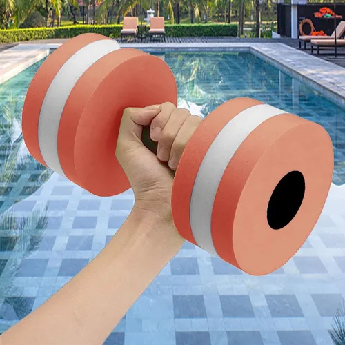 Miniatura 3 de Juego de mancuernas acuáticas, 2 mancuernas de agua, resistencia a la piscina, equipo de fitness acuático, mancuernas de espuma, aeróbicos