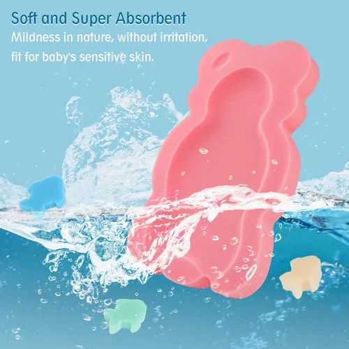Miniatura 6 de Cojín de Baño para Bebé, Alfombrilla de Baño Infantil, Almohadilla y Esponja para Recién Nacido, Niño Pequeño y Bebé (Estilo Rosa-4)