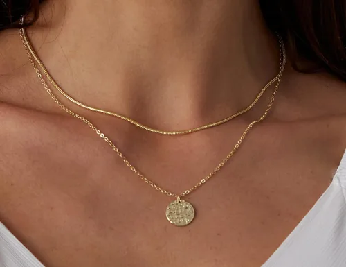 Miniatura 35 de Collares en capas para mujer, chapados en plata, delicada cuerda torcida de serpiente, delicado collar en capas, gargantilla de diferentes