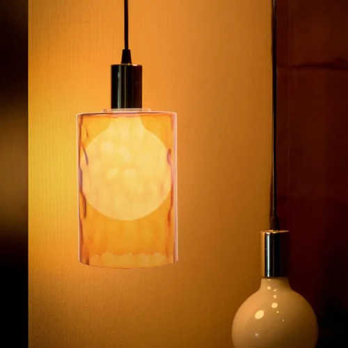 Miniatura 4 de Osaladi Pantalla de cristal pequeña con patrón de piedra de 5.90 x 3.93 x 3.93 pulgadas, pantalla decorativa de repuesto para luces colgantes