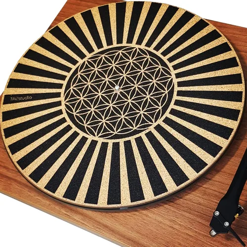 Miniatura 13 de Alfombrilla de corcho prémium para tocadiscos de corcho [0.157 in de grosor] para un mejor soporte de sonido en el tocadiscos de vinilo LP - Tapete