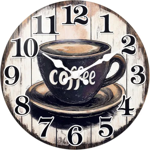 Miniatura 10 de Reloj de pared decorativo para baño, estilo rústico, impermeable, de cristal, para baño, piscina, jardín (12 pulgadas, azul)