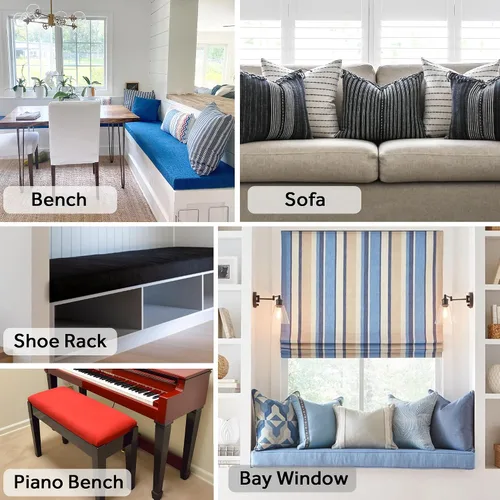 Miniatura 5 de Muestra de tela personalizada, material impermeable y a prueba de sol para muebles de tapicería para exteriores e interiores, cojín para banco