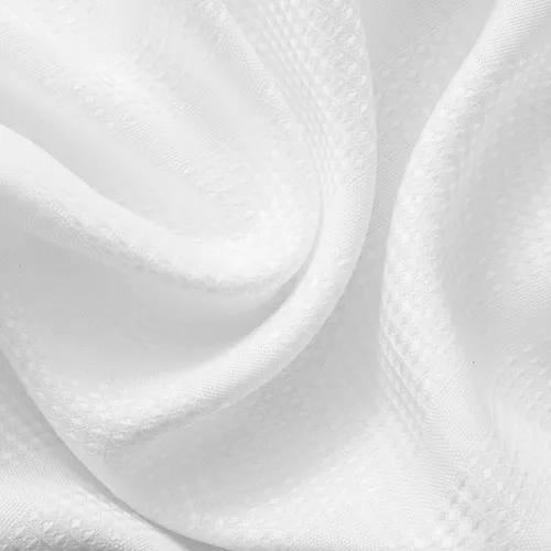 Miniatura 6 de Home Queen Cortinas Waffle Blancas para Ventana de Baño, Repelentes al Agua con Bolsillo para Barra, Cortinas Cortas de Cocina para Ventana Pequeña