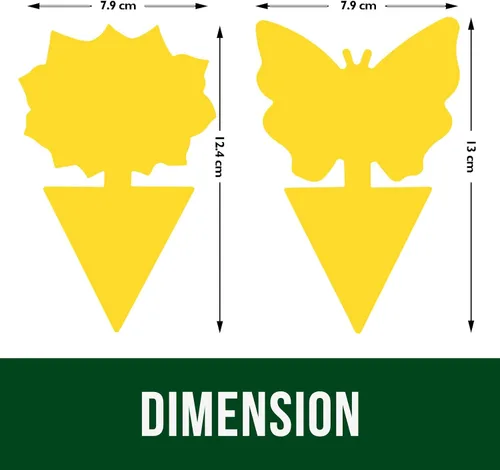 Miniatura 7 de Garsum Trampa para Moscas de la Fruta Amarilla Pegajosa 18 piezas Matamoscas de Hongos para Plantas de Interior y Exterior Atrapador de Insectos