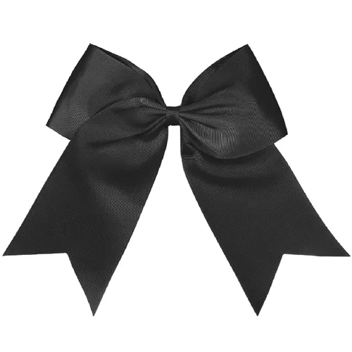 Tobeffect Lazos de porrista jumbo, pinzas de lazo negro de 8 pulgadas para niñas, lazos de animadora para mujeres, lazos de softbol, lazos de equipo