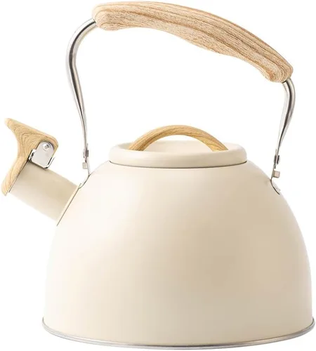 Miniatura 9 de Tetera quirúrgica de acero inoxidable de 3 L con mango ergonómico de tacto fresco, tetera de acero inoxidable con mango frío, también para estufa
