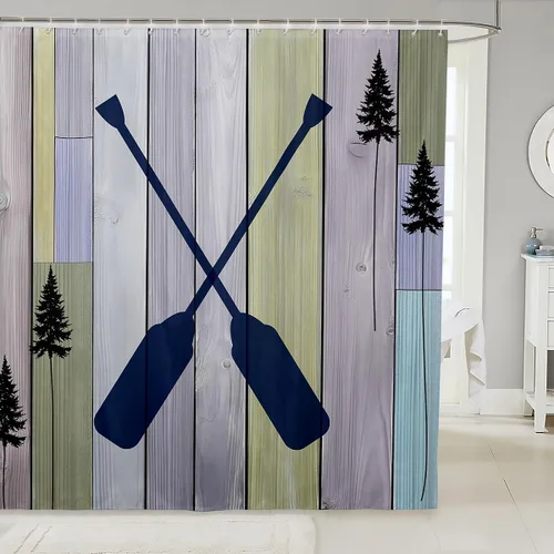 Miniatura 16 de Erosebridal American Flag Shower Curtain 72" Wx72 L Army Green Camo Waterproof Bathroom Curtains Bear Claw Hunting Theme Bathroom Shower Curtain
