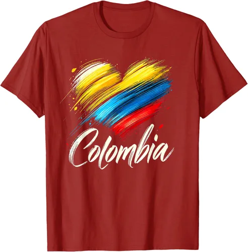 Miniatura 24 de Camiseta de orgullo colombiano con corazón de la bandera de Colombia