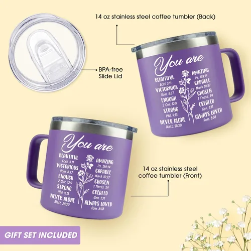 Miniatura 4 de Regalos cristianos para mujeres, religiosos e inspiradores, perfectos para cumpleaños, día de la madre, Navidad y Pascua, taza de café de 14 onzas