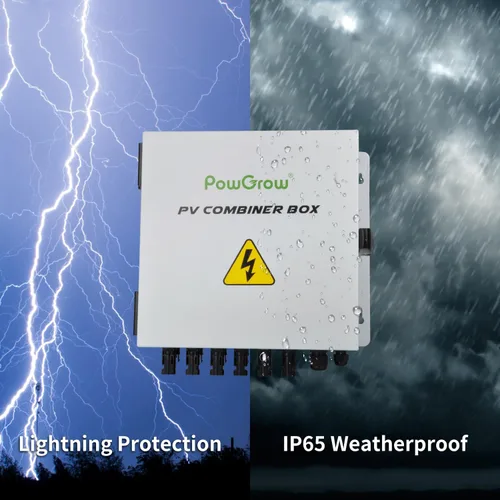 Miniatura 4 de Caja combinadora PV PowGrow, caja combinadora solar de 6 cuerdas con fusible de corriente nominal de 15 A, dispositivo de protección contra