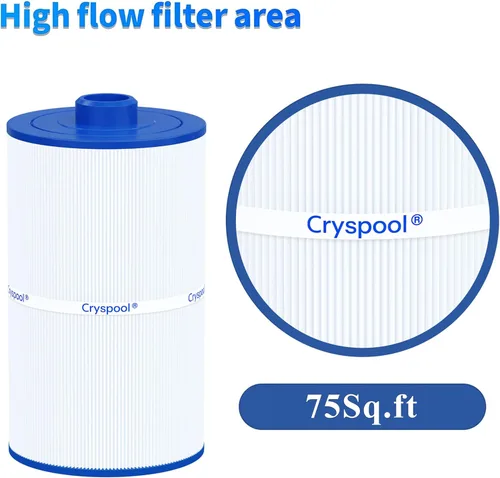 Miniatura 6 de Cryspool® 08008 Filtro compatible con PCS75N, Maax Spas, 100594, C-8475, FC-3320, cartucho de filtro de spa de 75 pies cuadrados, 1 paquete