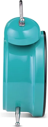 Miniatura 2 de Bernhard Products Reloj despertador analógico de 4 pulgadas, doble campana, color azul, silencioso, sin tictac, de cuarzo, funciona con pilas, extra