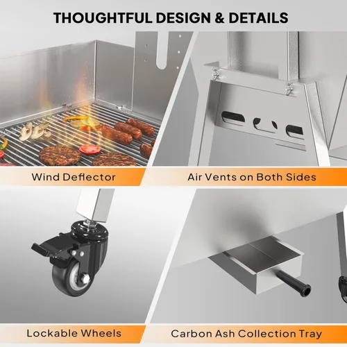 Miniatura 6 de Kit de parrilla con espetón ROVSUN de 46'' con capacidad de 176 libras, parrilla eléctrica con espetón para cerdo y cordero con soporte