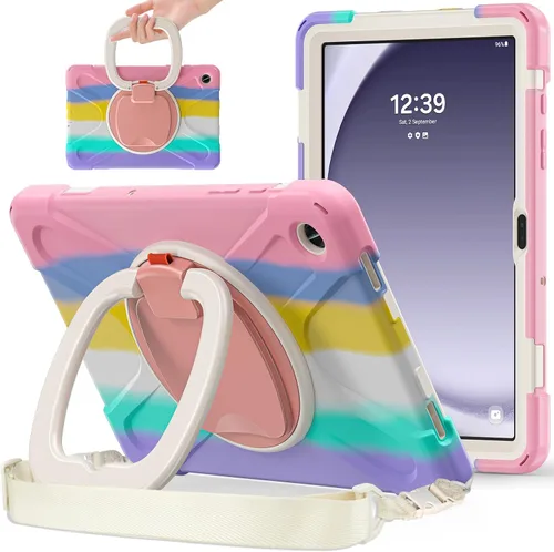 Miniatura 119 de 360 Rotation Case for Galaxy Tab ActivePro/Tab Active4 Pro/Active 5 Pro 10.1" Sturdy Cover Rotate Ring Stand Shoulder Carrying Strap Hand Strap