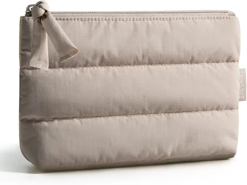 Miniatura 20 de BAGSMART Pequeña bolsa de maquillaje, neceser portátil esponjoso con cierre de cremallera con encanto, organizador de viaje resistente al agua