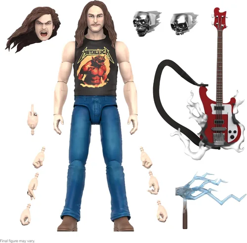 Miniatura 7 de Super7 Cliff Burton - Figura de acción de 3.75 pulgadas con accesorios, coleccionables de heavy metal y juguetes retro