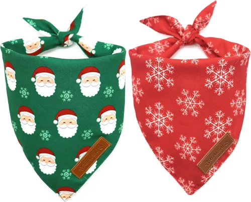 Miniatura 14 de Realeaf Bandanas para perros del 4 de julio, 2 unidades, bufanda reversible con bandera estadounidense para niños y niñas, tela duradera de primera