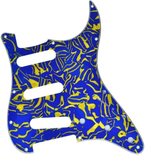Miniatura 19 de KAISH - Golpeador de 11 agujeros estilo ST/Strat, SSS, para Stratocaster de EE. UU./México, perla de abulón