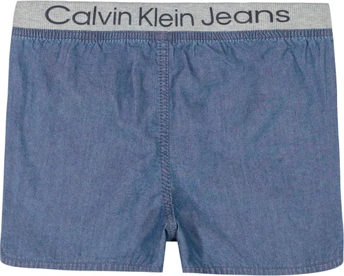 Miniatura 2 de Calvin Klein Girls' Pull-on Jean Shorts, Lightweight Denim, Ribbed Waistband & Functional Pockets