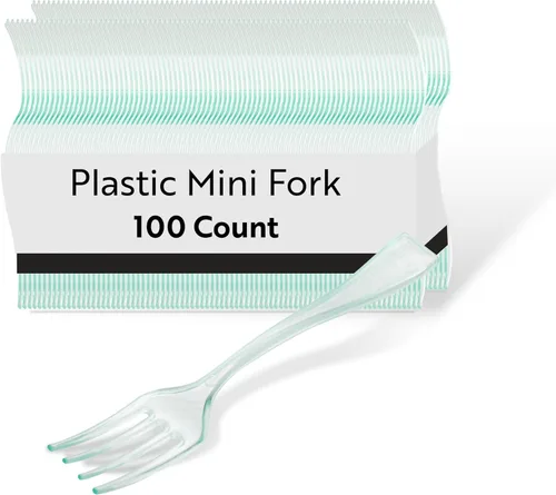 Miniatura 21 de Restaurantware Mini cucharas desechables de 4 pulgadas, 100 cucharas pequeñas desechables, par de alta resistencia con aperitivos o postres, plateado