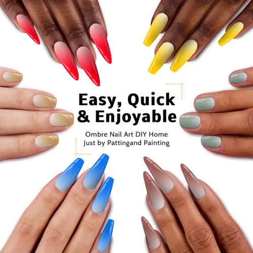 Miniatura 2 de Sponge Pat Paint Gel de Uñas, Gel Degradado para Uñas Ombre, Rubor de Uñas Floreciente Aura Uñas Removedor de Dibujo Pintura Floral Arte de Uñas 16