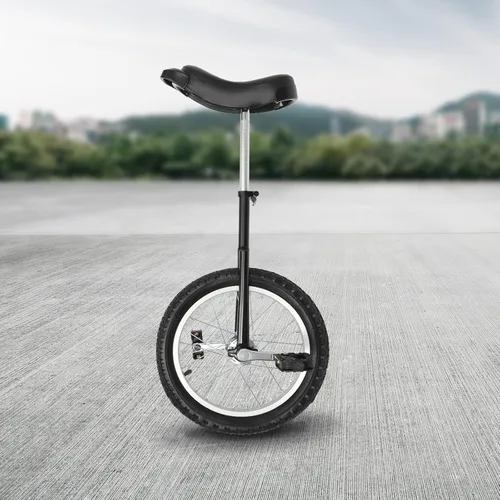 Miniatura 6 de Monociclo de rueda, bicicleta de una rueda con borde y pedales, monociclos de acero modernos para edades unisex de 10 a 60 años, entrenamiento