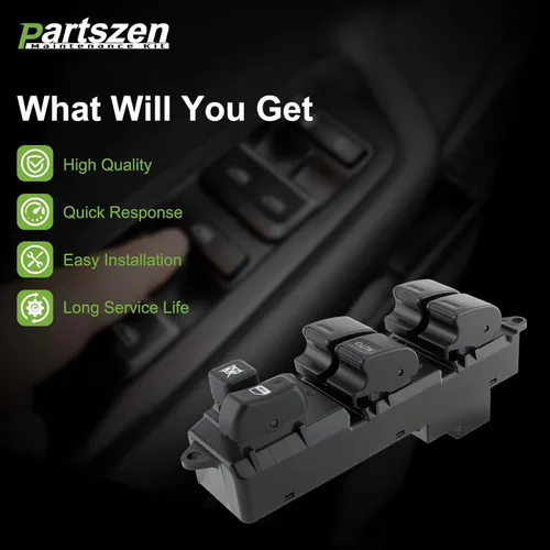 Miniatura 3 de Control de interruptor de ventana + juego de biseles para Toyota Camry 2002-2006 Corolla Matrix 2003-2008 Sienna 2004-2009 Tacoma 2005-2007 Scion