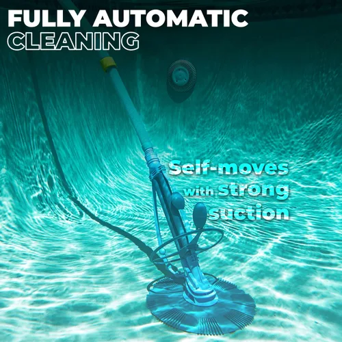 Miniatura 2 de XtremepowerUS Limpiador automático de piscinas, barredora, aspiradora, limpiador de piscina de alto flujo, succión lateral, escalada de pared