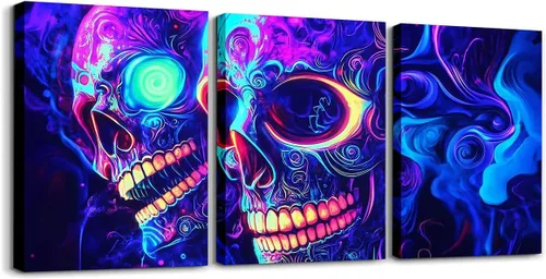 Miniatura 15 de jejeloiu Lienzo retro de 3 piezas de arte de pared para sala de estar, dormitorio, 38 x 19 pulgadas, bandera estadounidense, decoración de pared