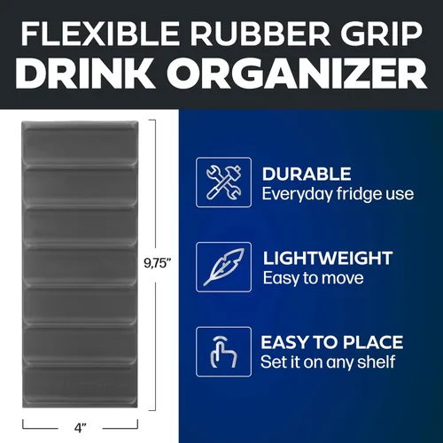 Miniatura 4 de Cooks Innovations Organizador de bebidas para nevera, 1 paquete de organizadores y almacenamiento para refrigerador, soporte para botellas de agua
